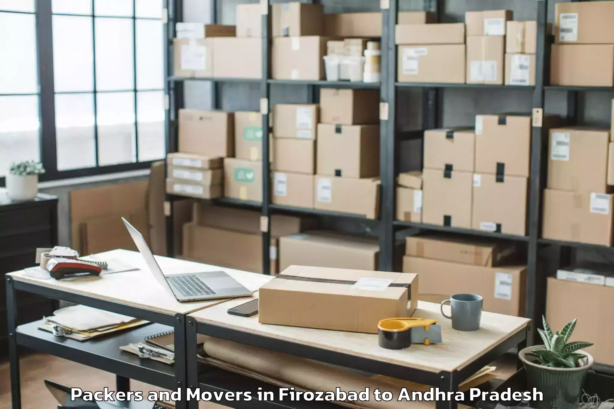 Reliable Firozabad to Y Ramavaram Packers And Movers